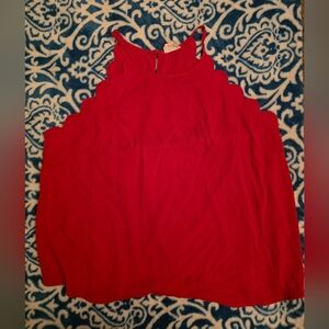 Elegant Red Sleeveless Top